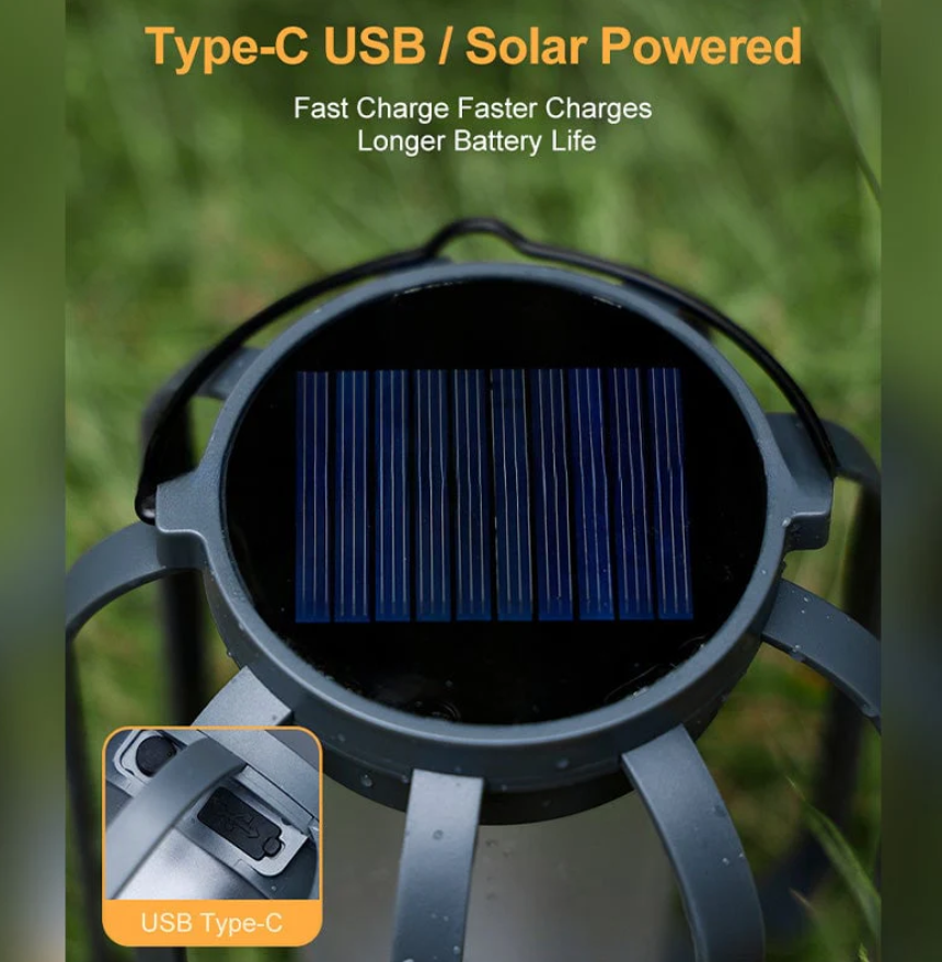 Solar Lantern with Flame Effect-Lighting > Outdoor Lighting-casanuva-casanuva
