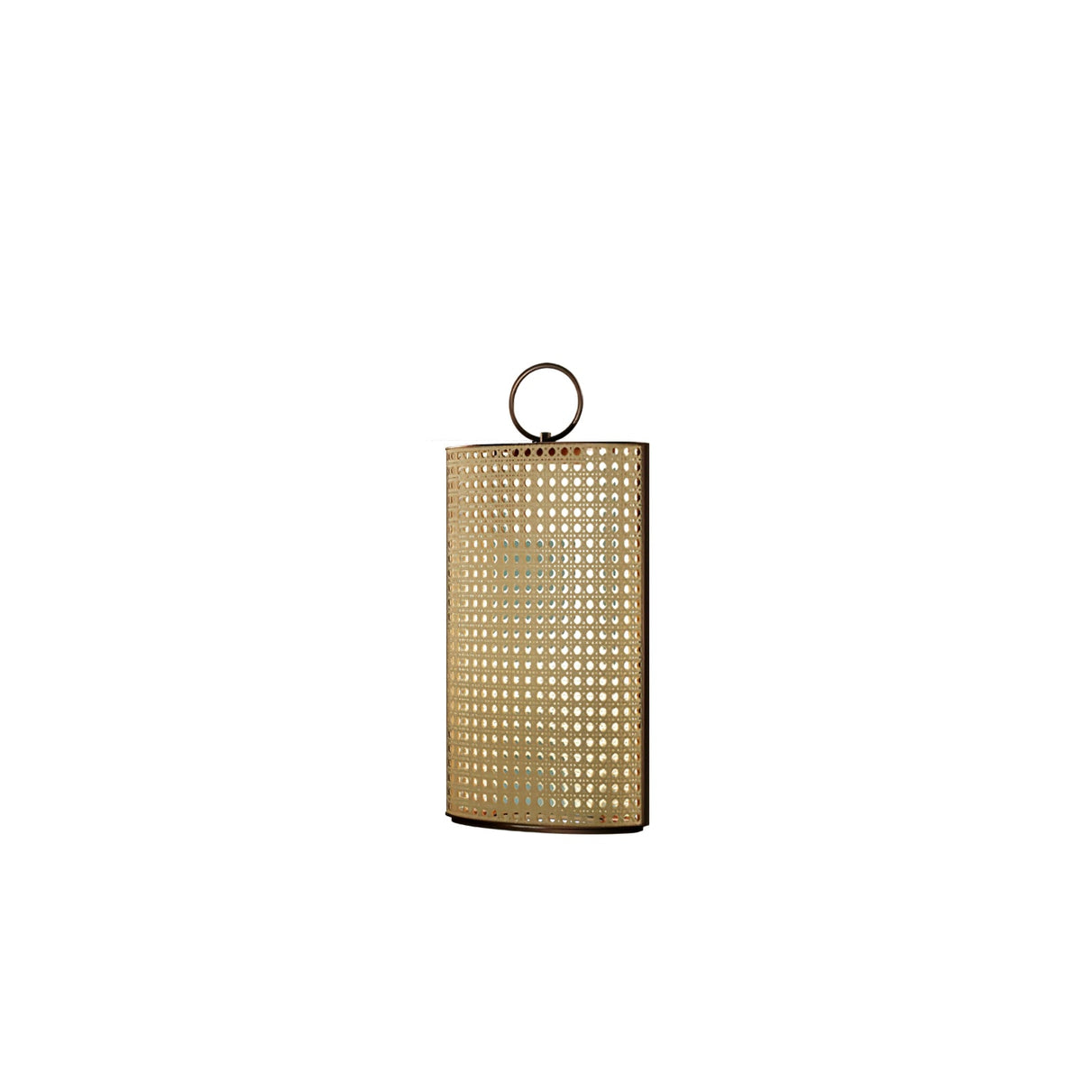 Solar Outdoor Lantern Lamp-Lighting > Outdoor Lighting-casanuva-11.2" x H 24.3"-Black & Nature Rattan-Warm Light-casanuva