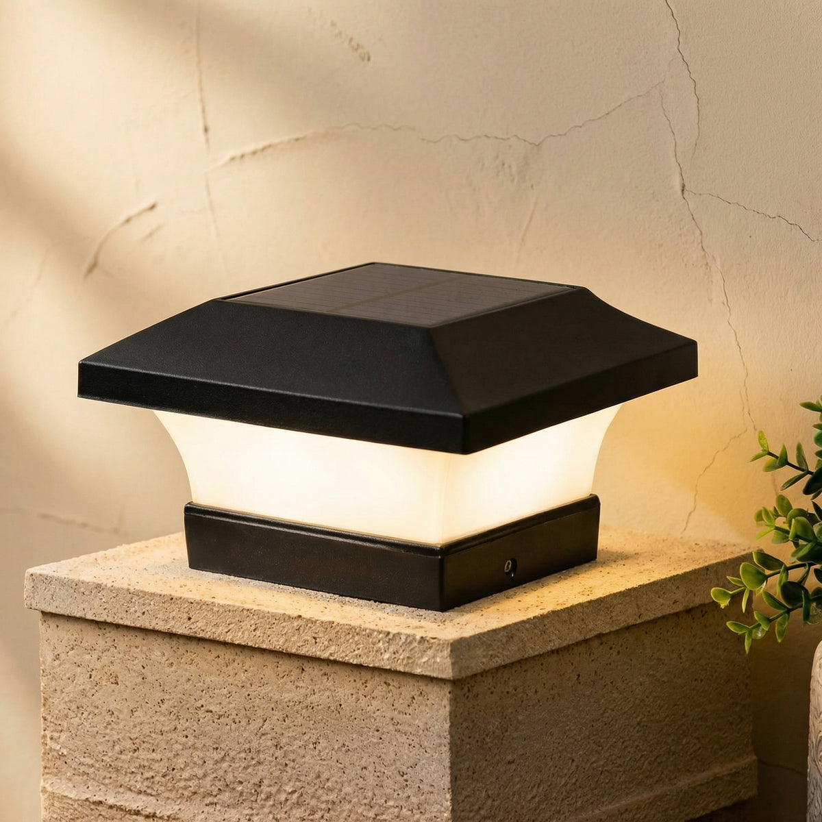 Solar Outdoor Wall Light Black Square Design-Lighting > Outdoor Lighting-casanuva-casanuva