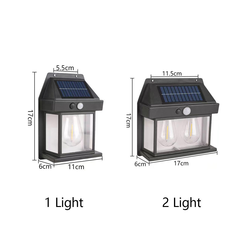 Solar Outdoor Wall Light with PIR Sensor for Front Porch Security-Lighting > Outdoor Lighting-casanuva-casanuva