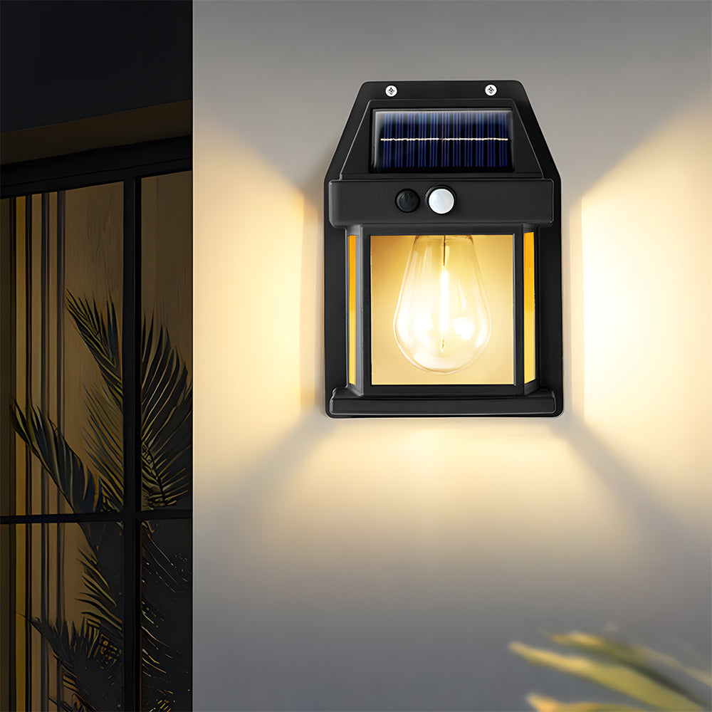 Solar Outdoor Wall Light with PIR Sensor for Front Porch Security-Lighting > Outdoor Lighting-casanuva-casanuva