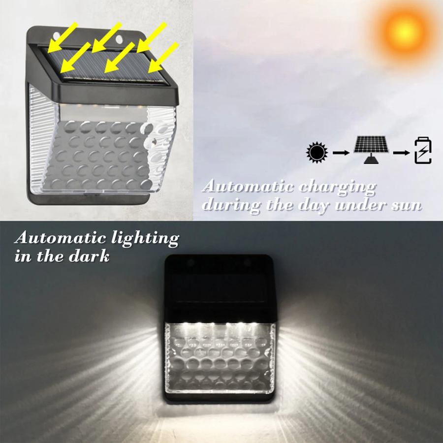 Solar Powered IP65 Outdoor Wall Light for Garden and Patio-Lighting > Outdoor Lighting-casanuva-casanuva
