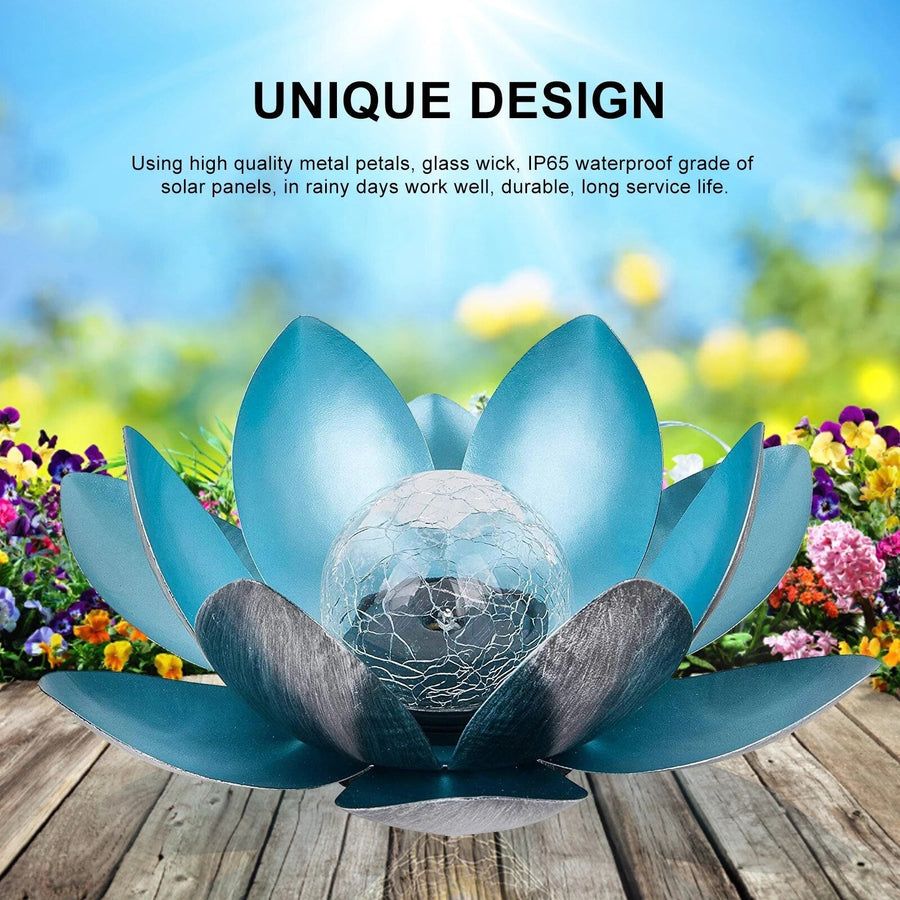 Solar-Powered Lotus Light Outdoor Decorative Lantern-Lighting > Outdoor Lighting-casanuva-casanuva