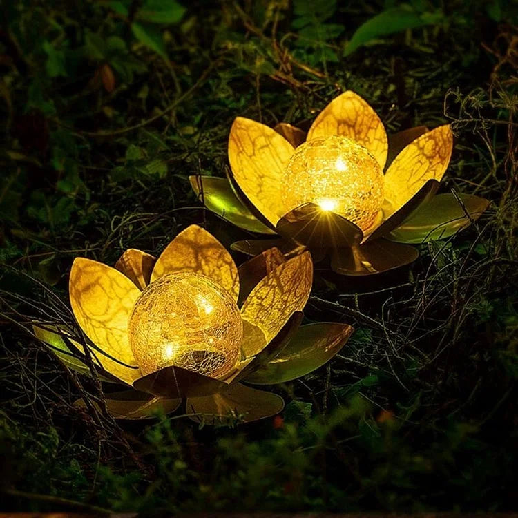 Solar-Powered Lotus Light Outdoor Decorative Lantern-Lighting > Outdoor Lighting-casanuva-casanuva
