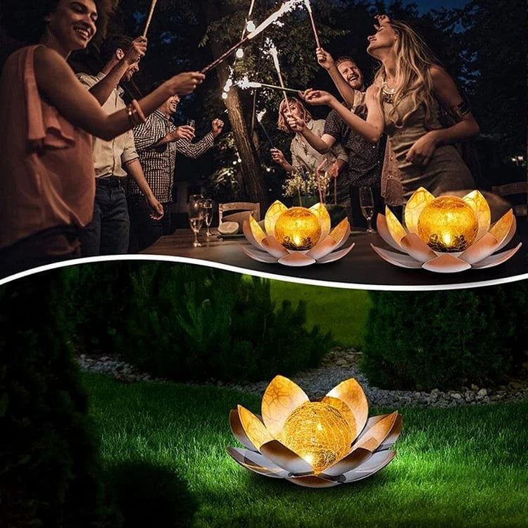 Solar-Powered Lotus Light Outdoor Decorative Lantern-Lighting > Outdoor Lighting-casanuva-casanuva