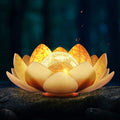 Solar-Powered Lotus Light Outdoor Decorative Lantern-Lighting > Outdoor Lighting-casanuva-Yellow-Yellow-casanuva