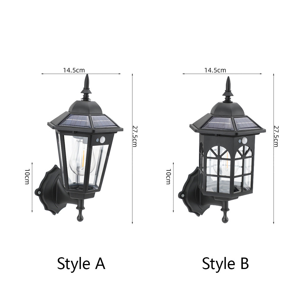 Solar Wall Light IP44 Outdoor Sensor Lamp for Patio and Garden-Lighting > Outdoor Lighting-casanuva-casanuva