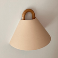 Solid Wood Pleated Semi-Circle Wall Sconce Lamp 1-Light-Lighting > Wall Lights-casanuva-casanuva