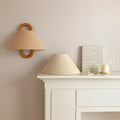 Solid Wood Pleated Semi-Circle Wall Sconce Lamp 1-Light-Lighting > Wall Lights-casanuva-casanuva
