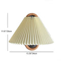 Solid Wood Pleated Semi-Circle Wall Sconce Lamp 1-Light-Lighting > Wall Lights-casanuva-casanuva