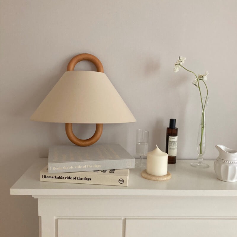 Solid Wood Pleated Semi-Circle Wall Sconce Lamp 1-Light-Lighting > Wall Lights-casanuva-Apricot - Flat-Plug-in-100V-120V-casanuva