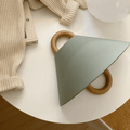 Solid Wood Pleated Semi-Circle Wall Sconce Lamp 1-Light-Lighting > Wall Lights-casanuva-Green - Flat-Hardwired-220V-240V-casanuva