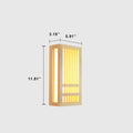 Solid Wood Rectangular Japanese Wall Sconce Lamp 1-Light-Lighting > Wall Lights-casanuva-casanuva