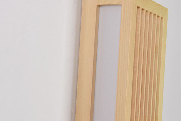 Solid Wood Rectangular Japanese Wall Sconce Lamp 1-Light-Lighting > Wall Lights-casanuva-casanuva