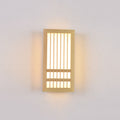 Solid Wood Rectangular Japanese Wall Sconce Lamp 1-Light-Lighting > Wall Lights-casanuva-Small-Warm Light (3000K)-100V-120V-casanuva