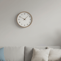 Solid Wood Wall Clock Brown Cream-Home Decor > Clocks-casanuva-casanuva