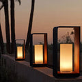 Square Frame Stainless Steel LED Waterproof Outdoor Landscape Light-Lighting > Outdoor Lighting-casanuva-Small-Solar-Warm Light (3000K)-casanuva