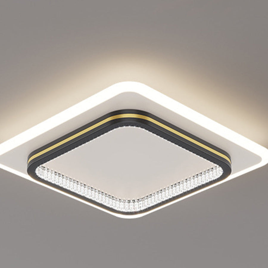 Square LED Ceiling Light for Bedroom-Lighting > Ceiling Lights-casanuva-Black-D25*H6cm-3-Color (Switch)-casanuva