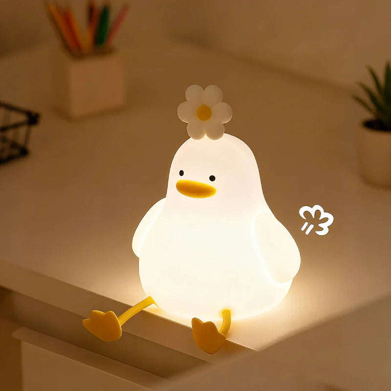 SqueezeBuddies Night Light LED Soft Glow-Lighting > Ambient Lighting-casanuva-Floral Duck-casanuva