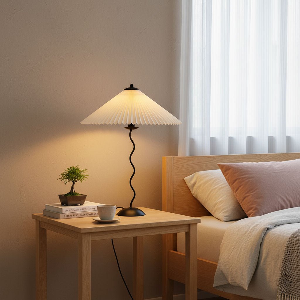 Squiggle Table Lamp with Unique Curved Design-Lighting > Table Lamps-casanuva-casanuva