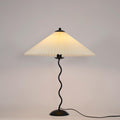 Squiggle Table Lamp with Unique Curved Design-Lighting > Table Lamps-casanuva-43cmx60cm-Black & Beige-US Plug-casanuva
