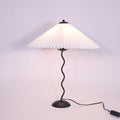 Squiggle Table Lamp with Unique Curved Design-Lighting > Table Lamps-casanuva-43cmx60cm-Black & White-US Plug-casanuva