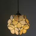 Stained Glass Pendant Light 1-Light Floral Design-Lighting > Pendant Lights-casanuva-100V-120V-Beige-casanuva