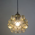 Stained Glass Pendant Light 1-Light Floral Design-Lighting > Pendant Lights-casanuva-100V-120V-Clear-casanuva