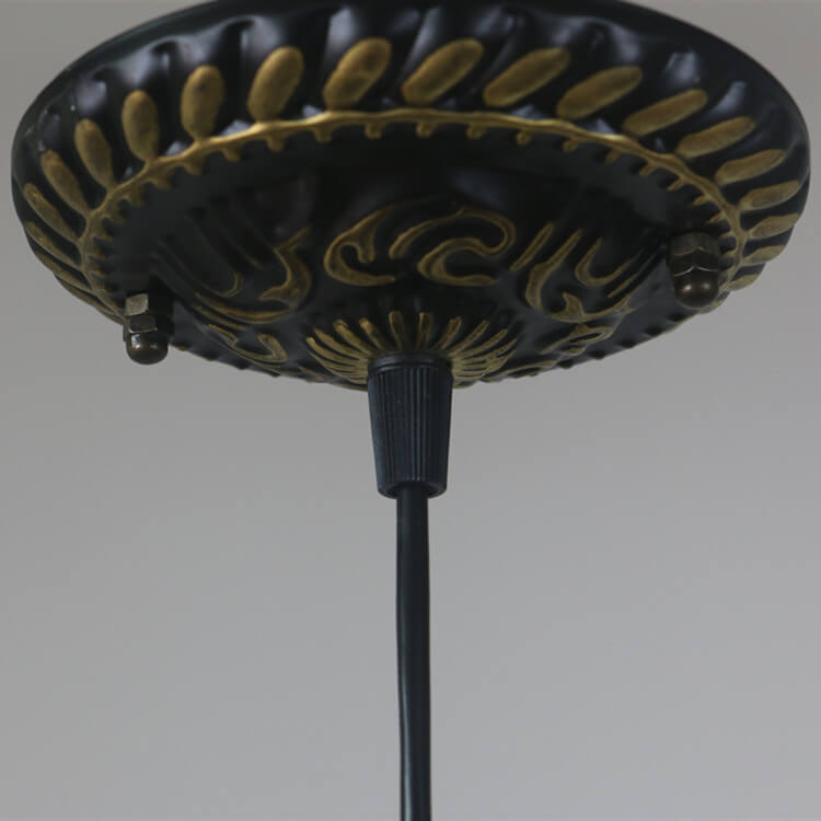 Stained Glass Pendant Light 1-Light Floral Design-Lighting > Pendant Lights-casanuva-casanuva