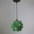 Stained Glass Pendant Light 1-Light Floral Design-Lighting > Pendant Lights-casanuva-casanuva