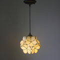 Stained Glass Pendant Light 1-Light Floral Design-Lighting > Pendant Lights-casanuva-220V-240V-Beige-casanuva