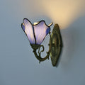 Stained Glass Wall Sconce Lamp Tiffany Petals 1-Light Design-Lighting > Wall Lights-casanuva-100V-120V-Purple-casanuva