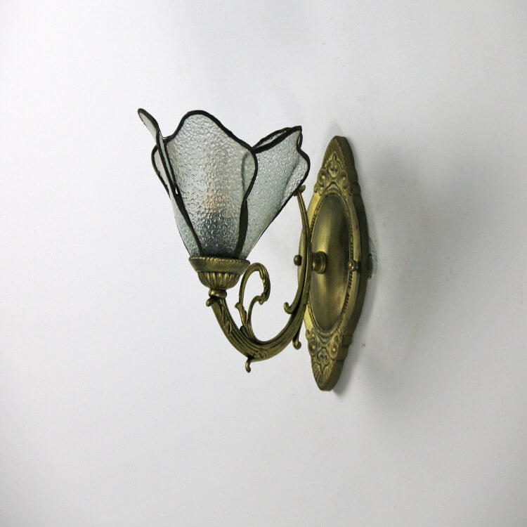 Stained Glass Wall Sconce Lamp Tiffany Petals 1-Light Design-Lighting > Wall Lights-casanuva-casanuva