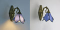 Stained Glass Wall Sconce Lamp Tiffany Petals 1-Light Design-Lighting > Wall Lights-casanuva-casanuva