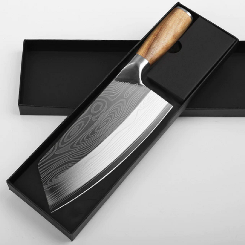 Stainless Steel Cleaver Knife-Kitchen & Dining > Knives-casanuva-Patrón Láser-casanuva