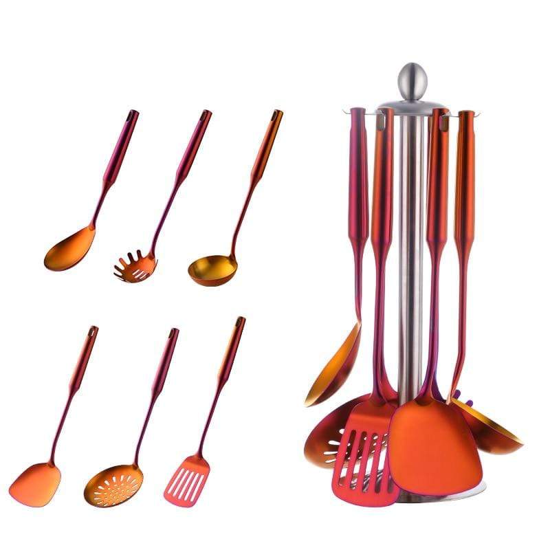 Stainless Steel Cooking Utensils Set 7-Piece Stockholm Lattea-Kitchen & Dining > Cooking Utensils-casanuva-casanuva