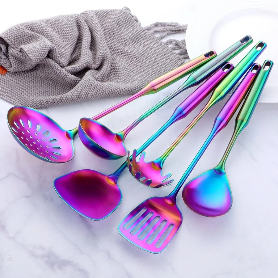 Stainless Steel Cooking Utensils Set 7-Piece Stockholm Lattea-Kitchen & Dining > Cooking Utensils-casanuva-casanuva