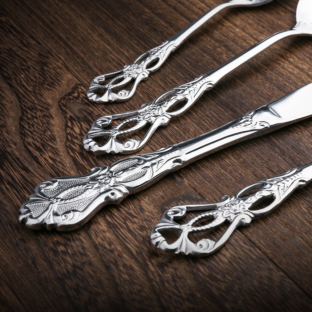 Stainless Steel Cutlery Set Polished Forks Knives and Spoons-Kitchen & Dining > Cutlery-casanuva-casanuva