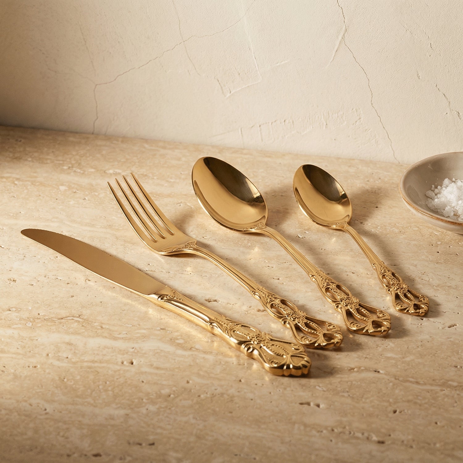 Stainless Steel Cutlery Set Polished Forks Knives and Spoons-Kitchen & Dining > Cutlery-casanuva-casanuva