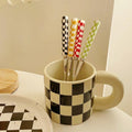 Stainless Steel Cutlery Set with Checkerboard Pattern-Kitchen & Dining > Cutlery-casanuva-casanuva