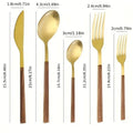 Stainless Steel Cutlery Set with Wooden Handles-Kitchen & Dining > Cutlery-casanuva-casanuva