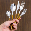 Stainless Steel Cutlery Set with Wooden Handles-Kitchen & Dining > Cutlery-casanuva-casanuva