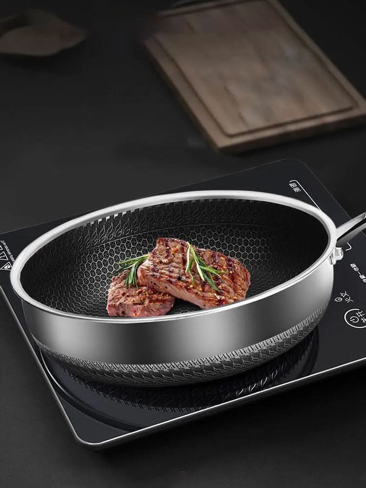 Stainless Steel Frying Pan Energy Saving Durable Cooking Tool-Kitchen & Dining > Cookware-casanuva-casanuva