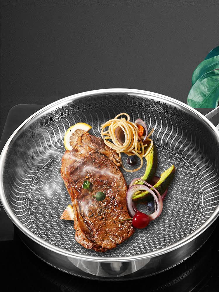 Stainless Steel Frying Pan Energy Saving Durable Cooking Tool-Kitchen & Dining > Cookware-casanuva-casanuva