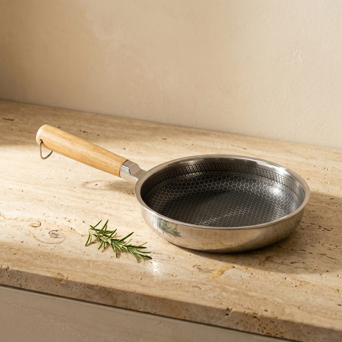 Stainless Steel Nature Grip Frying Pan-Kitchen & Dining > Cookware-casanuva-casanuva