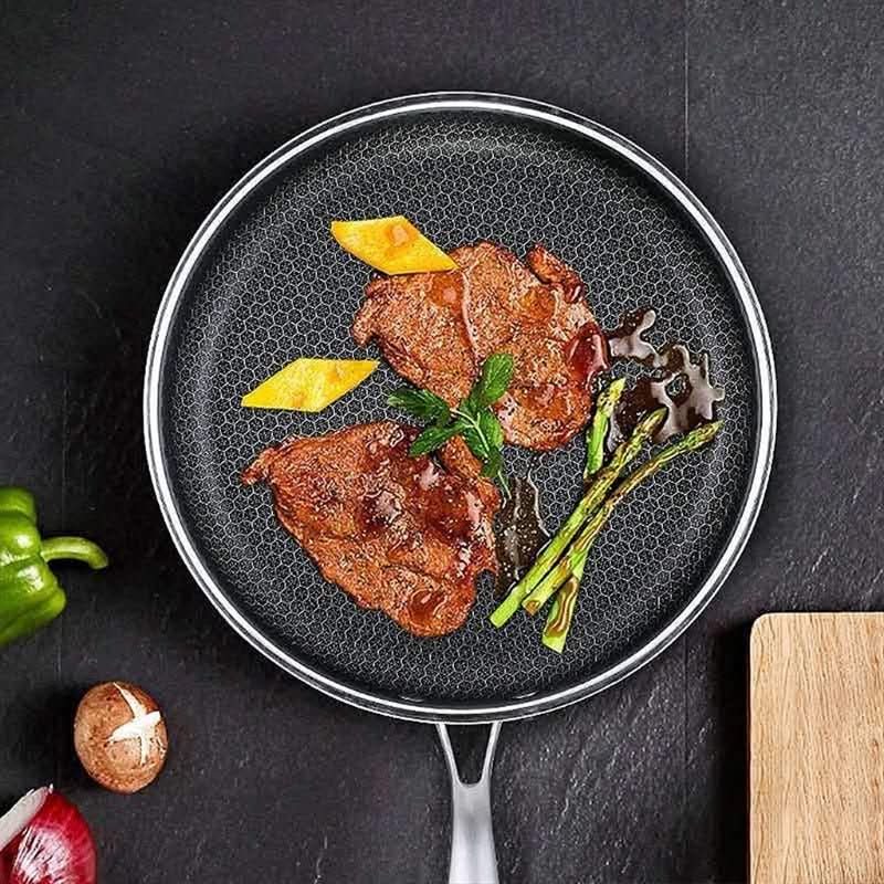 Stainless Steel Non-Stick Frying Pan for Effortless Cooking-Kitchen & Dining > Cookware-casanuva-casanuva
