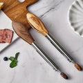 Stainless Steel and Wood Kitchen Tongs Set for Cooking-Kitchen & Dining > Cooking Utensils-casanuva-casanuva