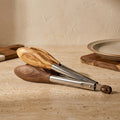 Stainless Steel and Wood Kitchen Tongs Set for Cooking-Kitchen & Dining > Cooking Utensils-casanuva-casanuva