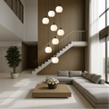 Stair Chandelier with Crystal Accents-Lighting > Chandeliers & Pendant Lights-casanuva-casanuva