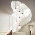 Stair Chandelier with Crystal Accents-Lighting > Chandeliers & Pendant Lights-casanuva-casanuva